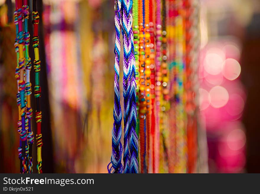 Colorful braided bracelets