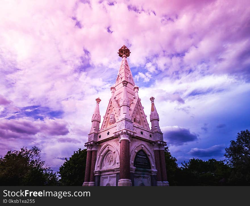 Low Angle Photography of White and Brown Temple