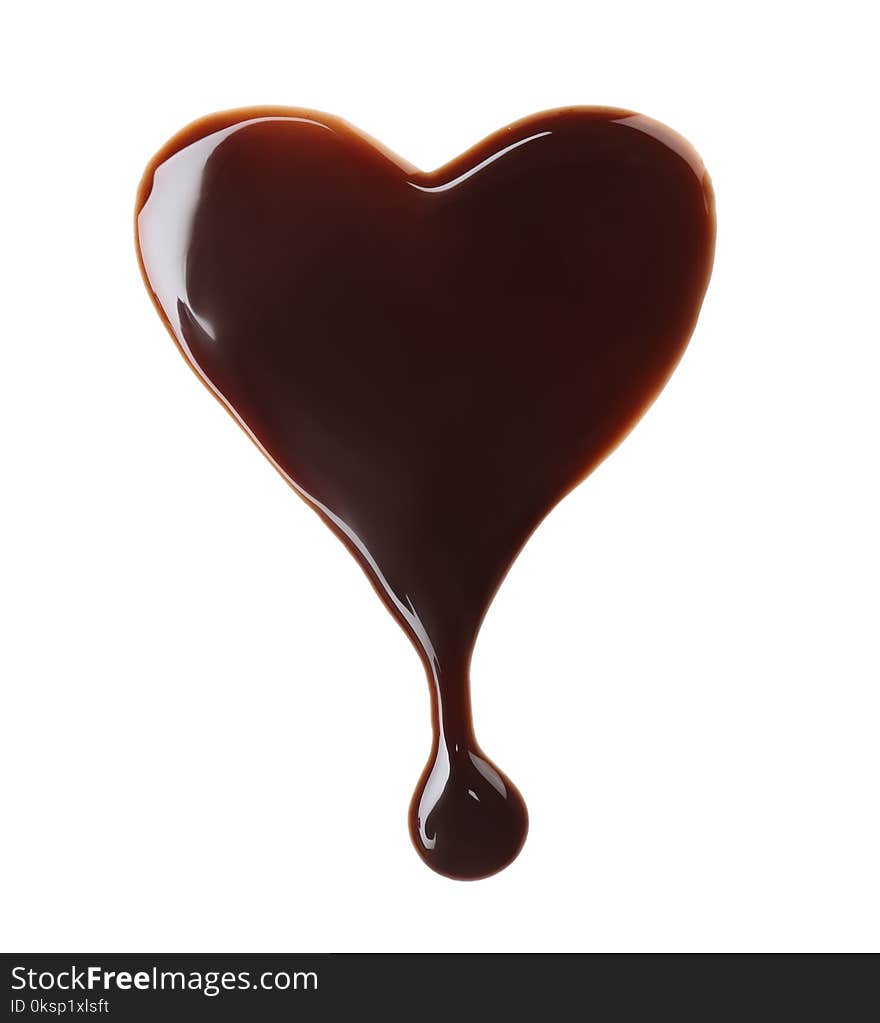 Heart Made Of Melted Chocolate