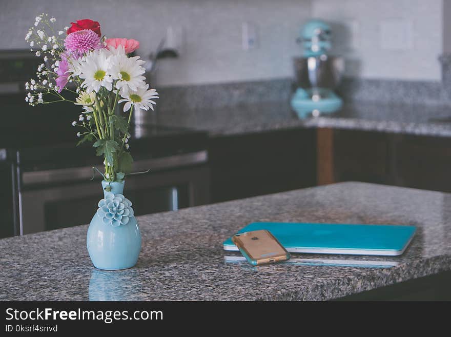 Flowers On Top Of Kitchen Counter