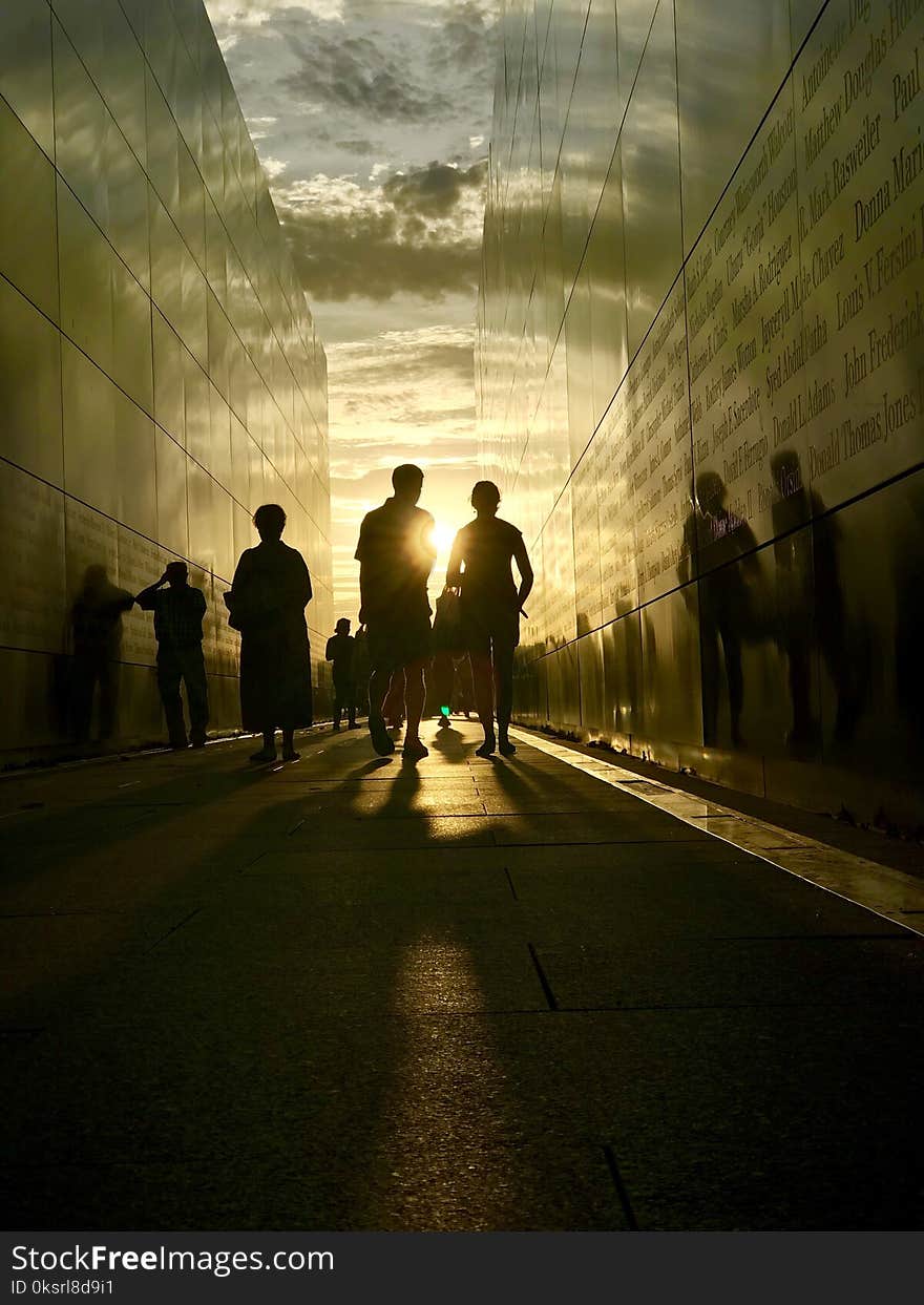 Silhouette Of People Walking