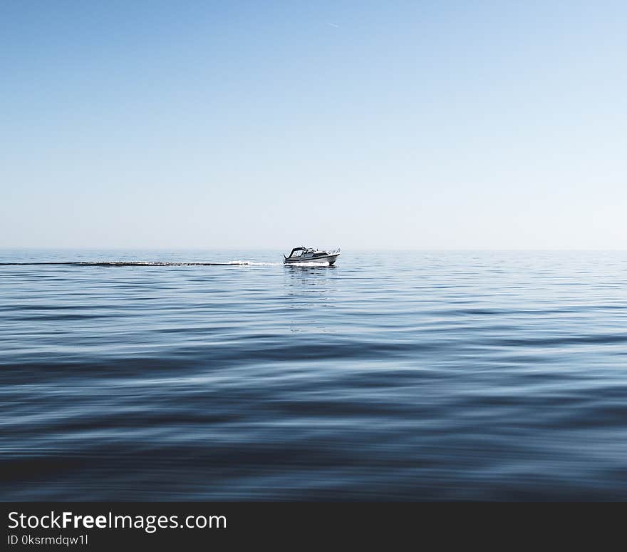 White Boat on Sea