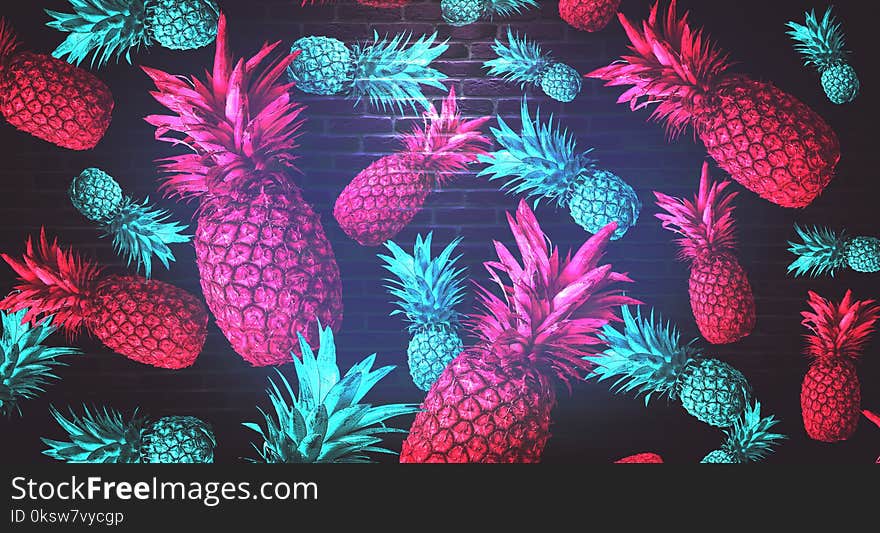 Abstract Background With Pineapple