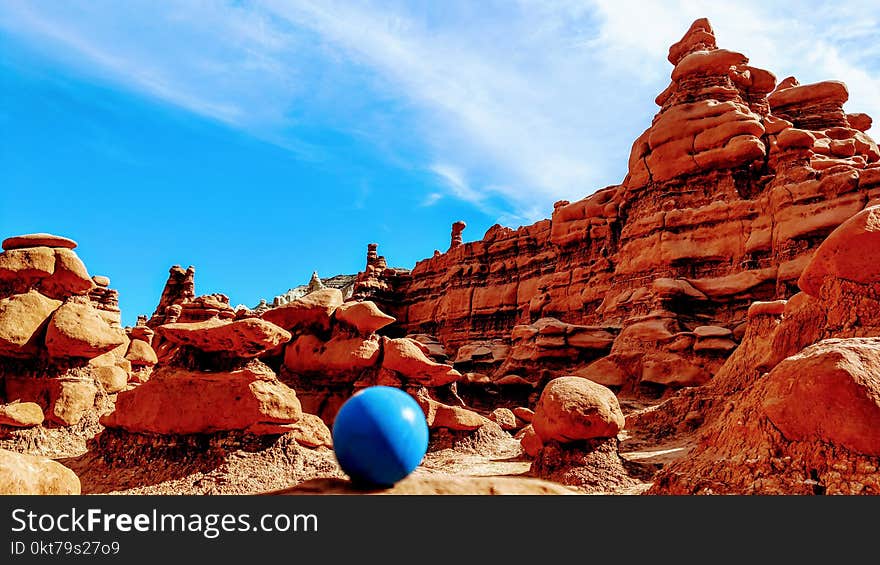 Blue Stability Ball at Rocky Mountains