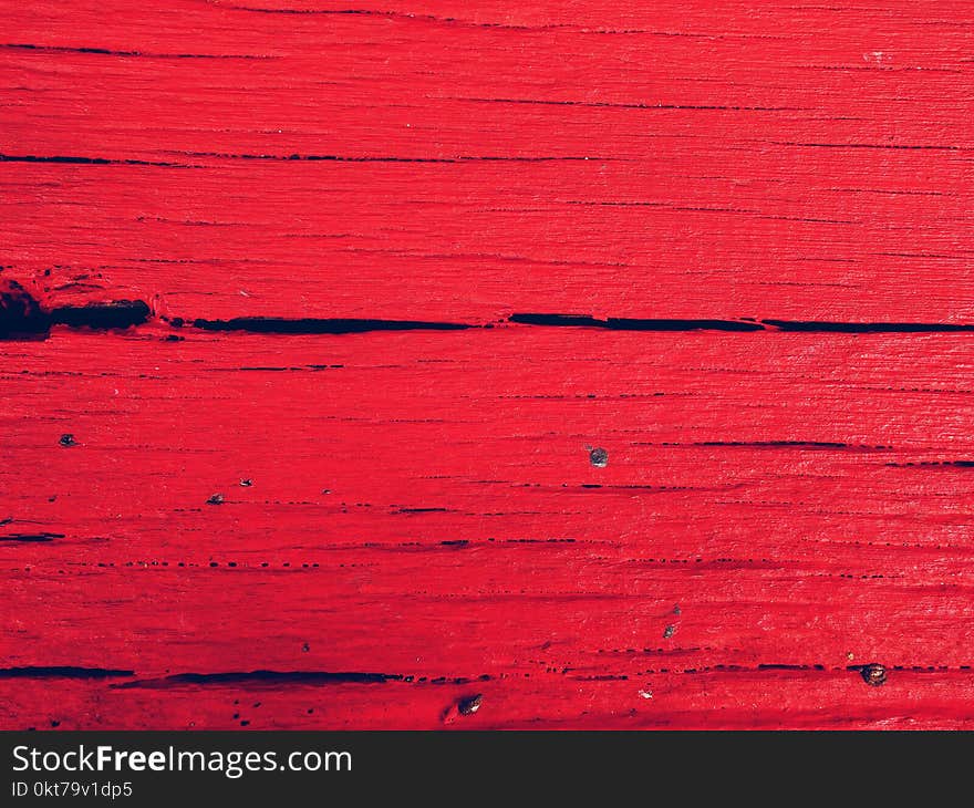 Red Wooden Surface