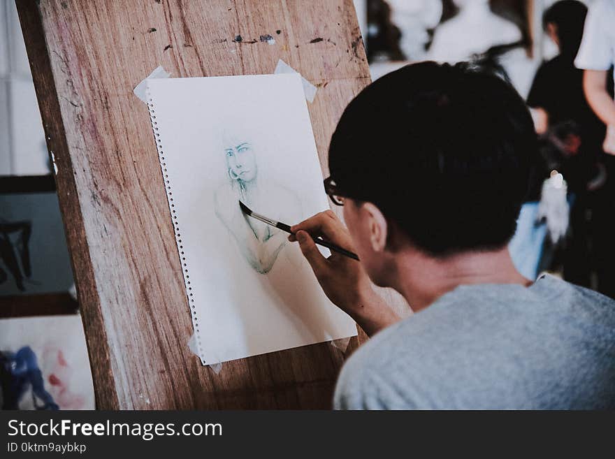 Person Making Some Human Sketch