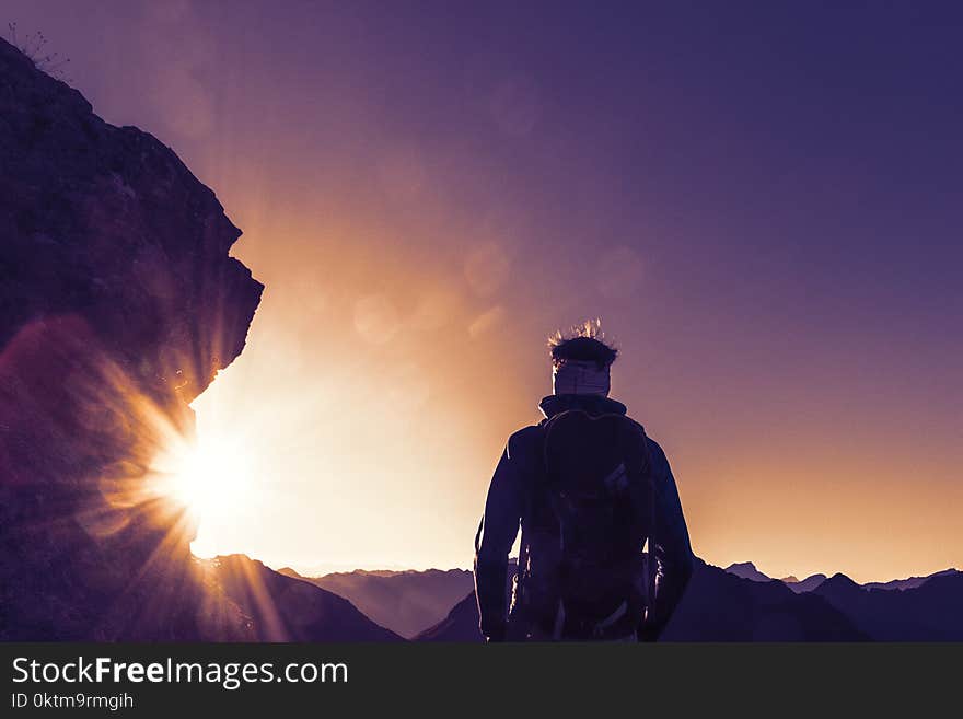 Silhouette Of Person In Jacket