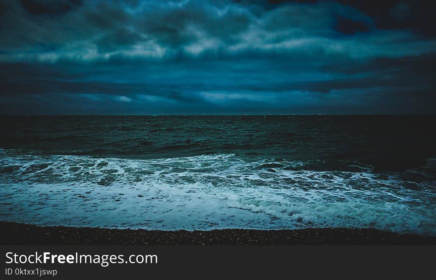 Seashore during Night Time