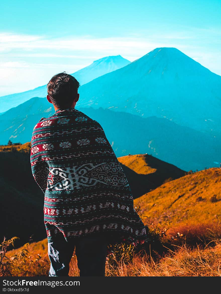 Person Staring at the Mountain