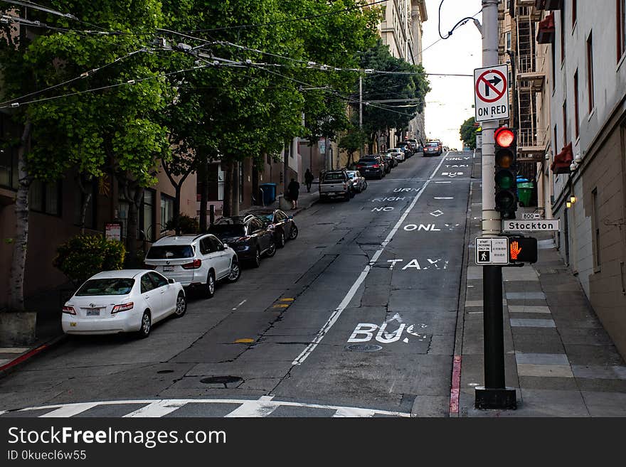 Black Traffic Light at Red Light