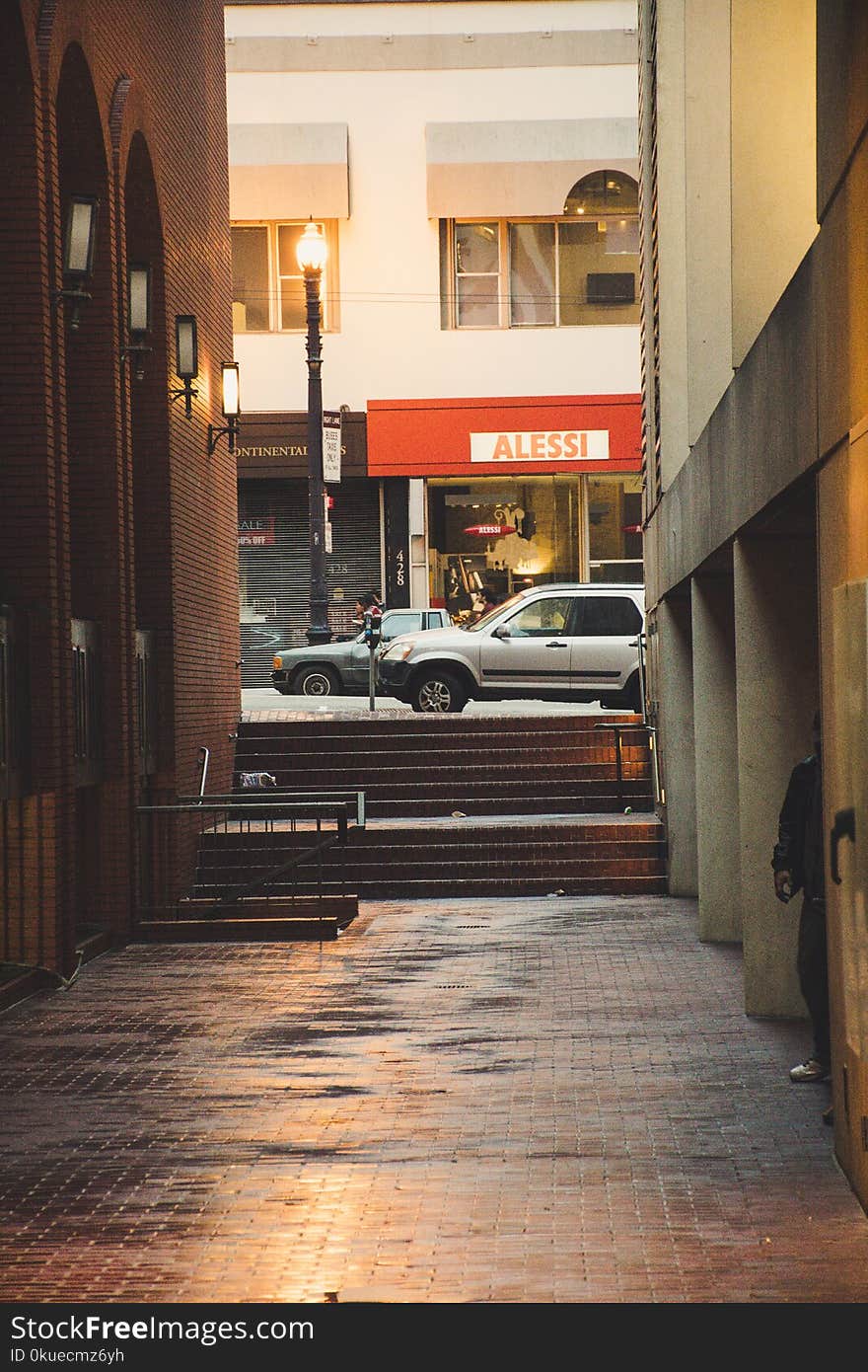 Silver Honda Cr-v Parked in Front of Alessi Building