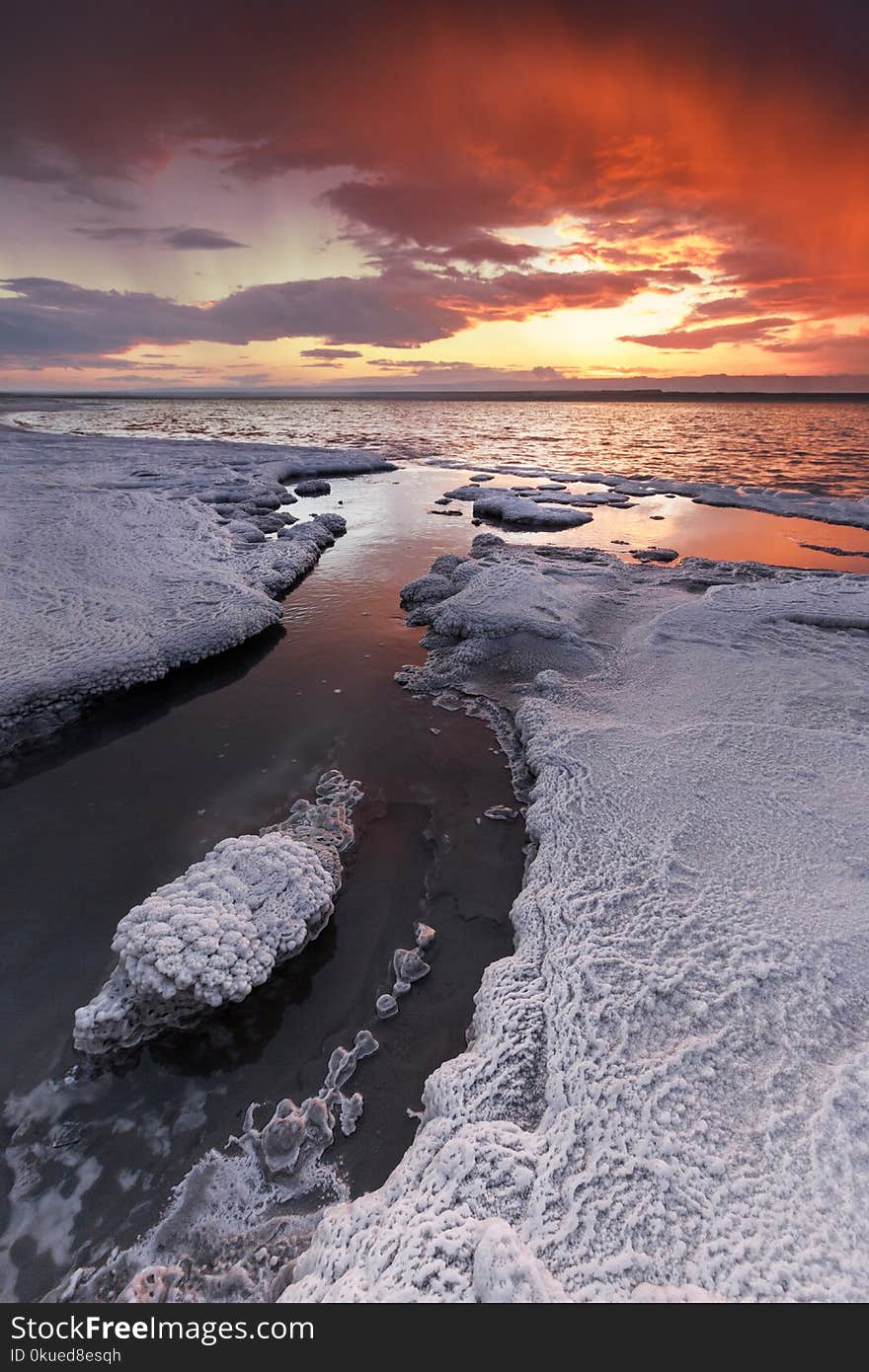 Ice Berg Near Body of Water