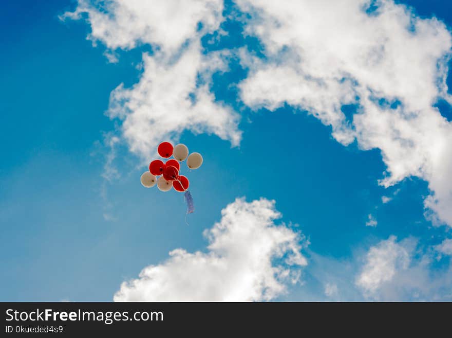 Red and Beige Balloons