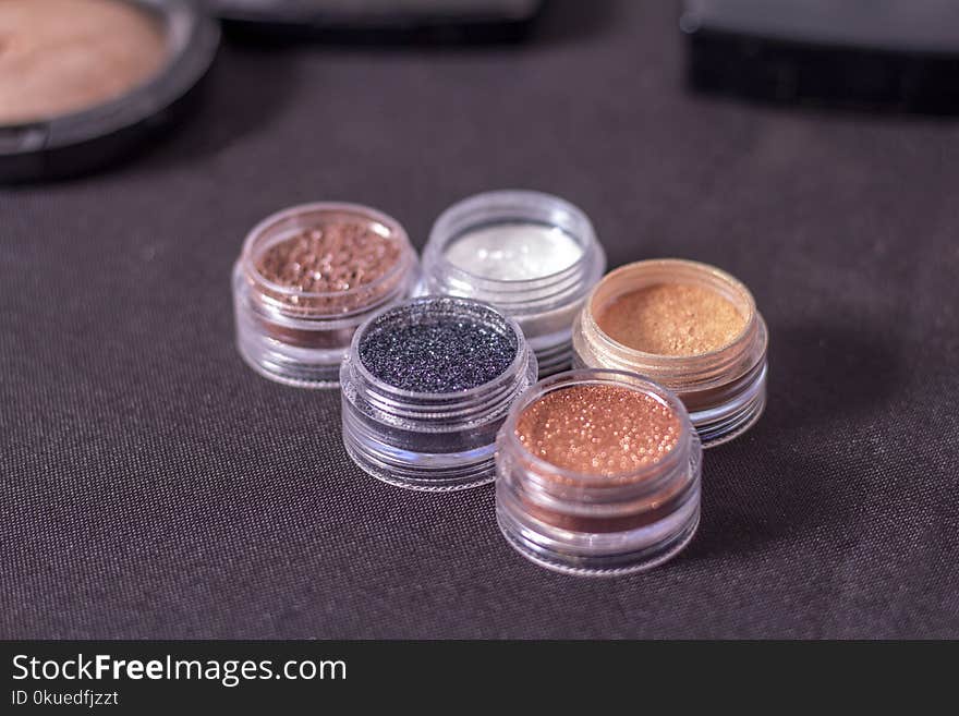 Five Assorted-color Glitter Foundation