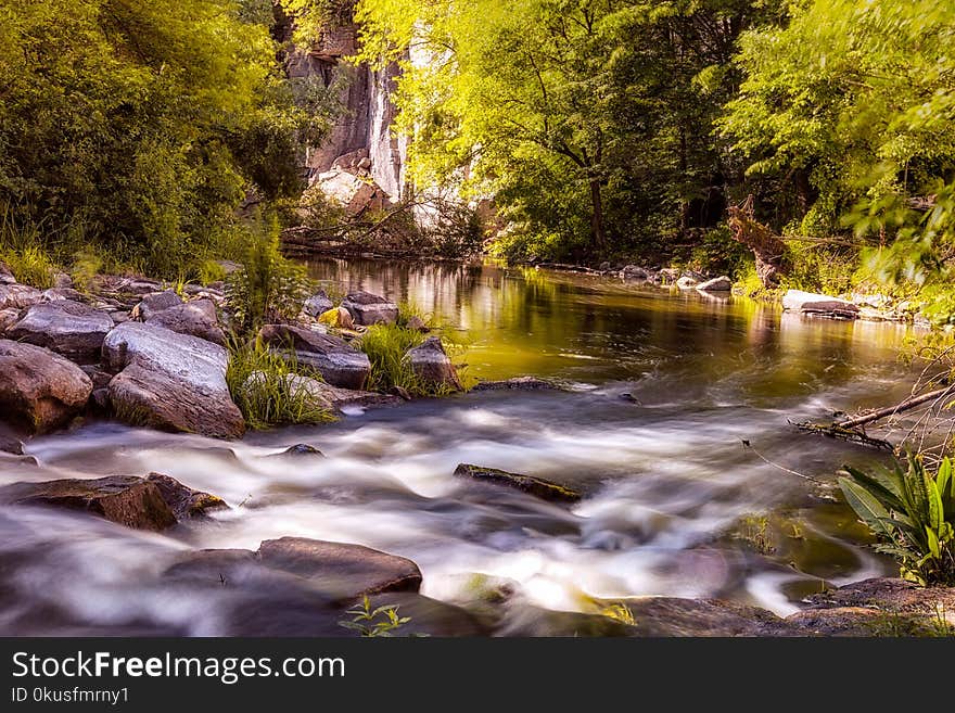 Stream river in Buky canyon, Ukraine