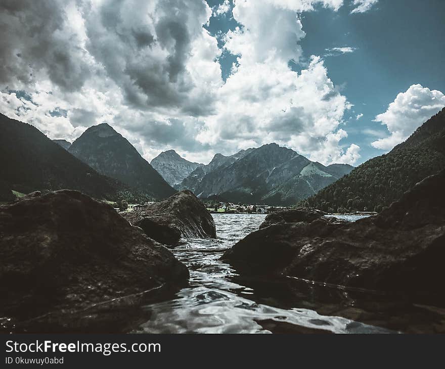 Mountain Under Cloudy Sky