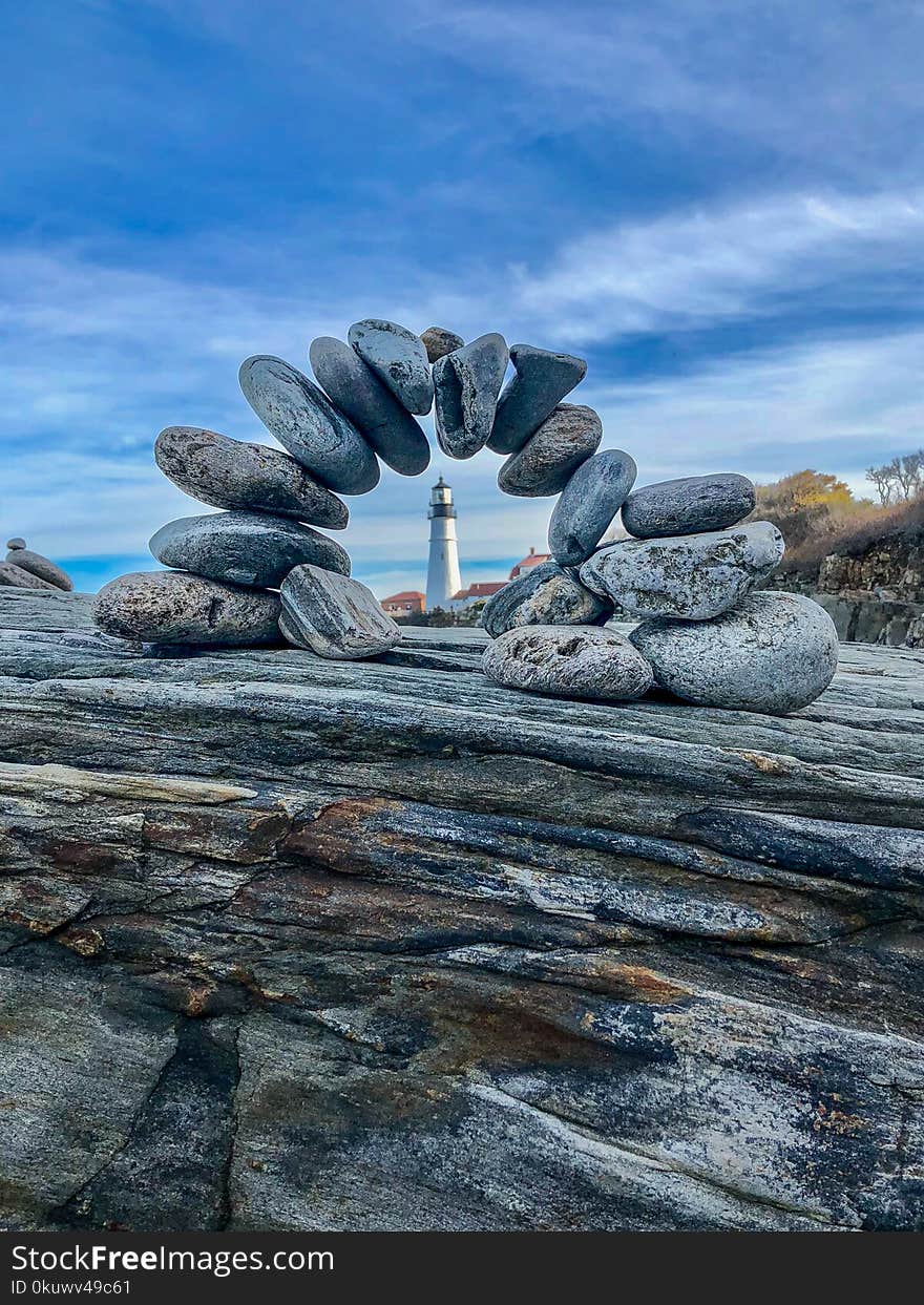 Gray and Black Rock Formation