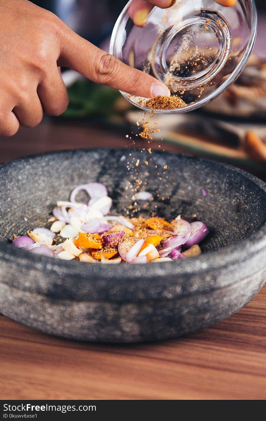 Onion Rings on Gray Bowl