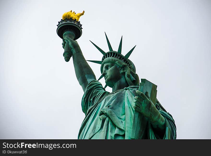 Worms Eye View Photography of Statue of Liberty