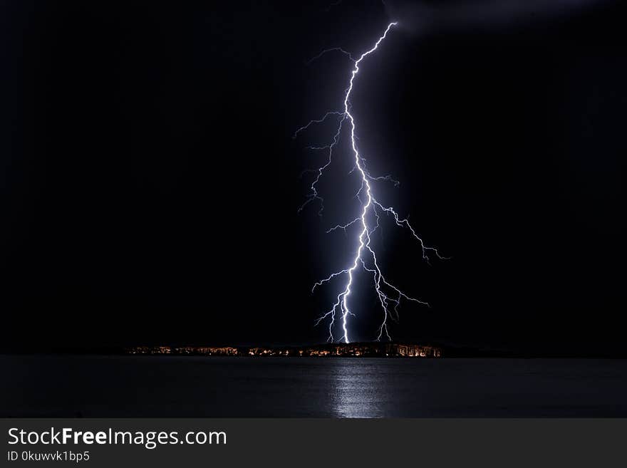 Lightning Strike on City