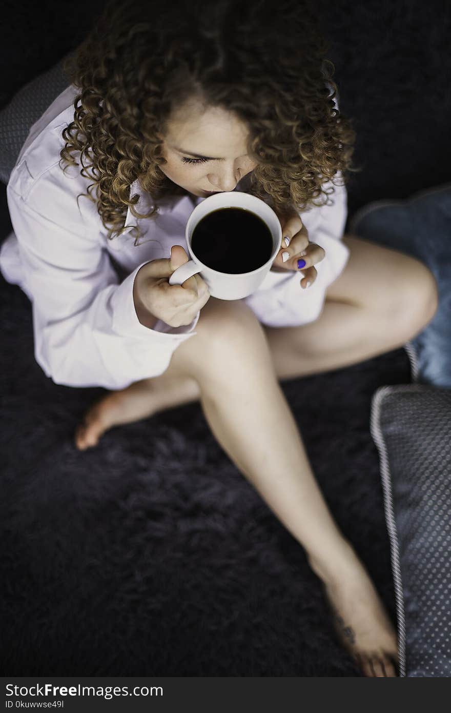 Woman Drinking Coffee