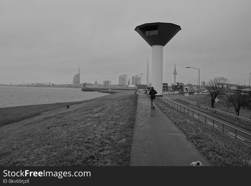 Black And White, Sky, Water, Monochrome Photography