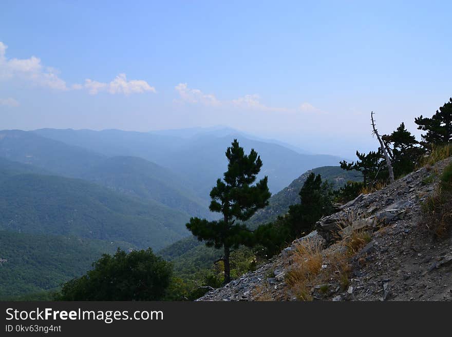 Mountainous Landforms, Mountain, Sky, Mountain Range