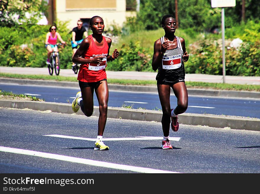 Marathon, Running, Person, Road