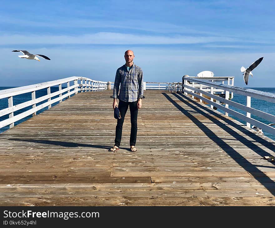 Pier, Sky, Sea, Water