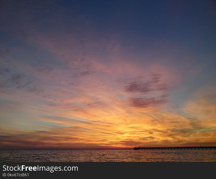 Sky, Horizon, Afterglow, Sunrise