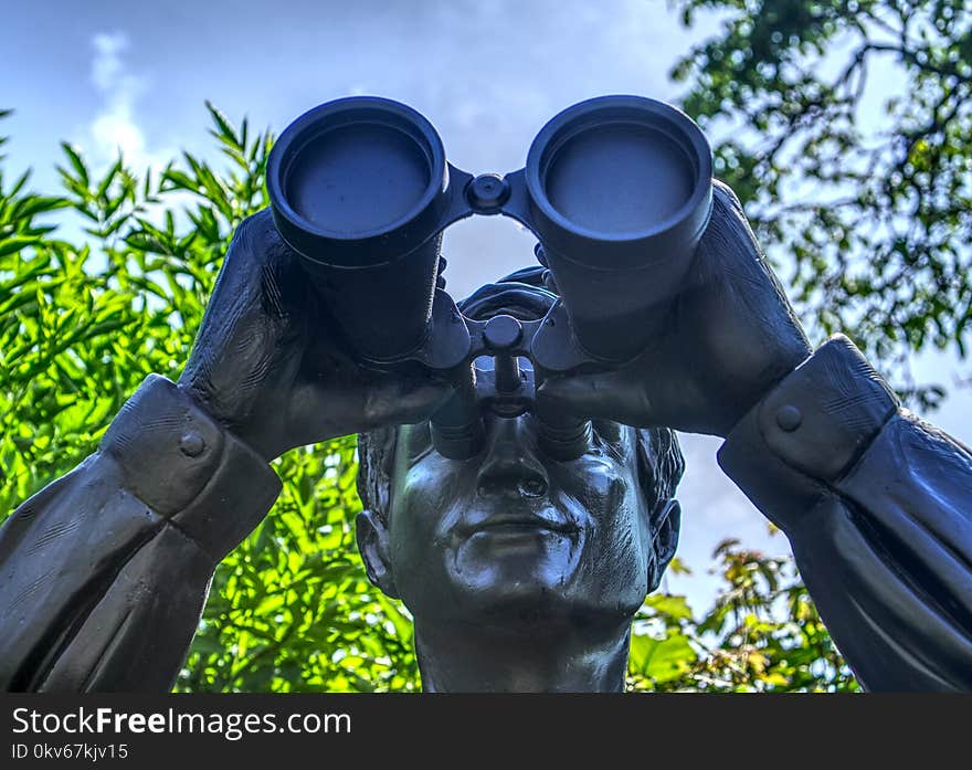 Grass, Tree, Personal Protective Equipment, Statue