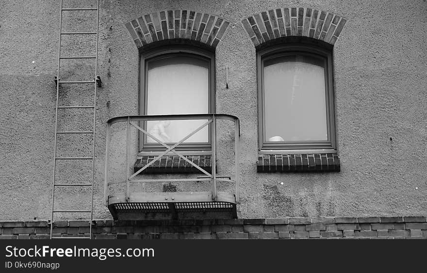 Black And White, Landmark, Wall, Building