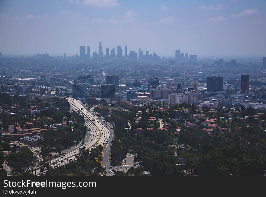 Aerial View of City Buildings