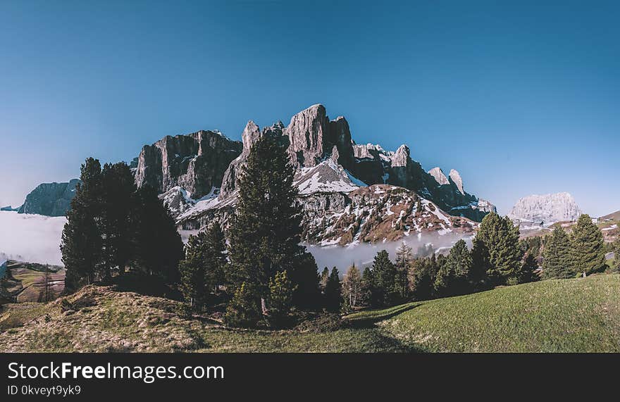 Rocky Mountain Under Blue Sky