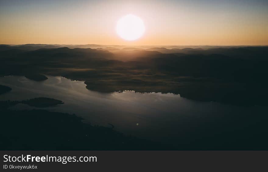 Bird&#x27;s Eye View Photo Of Body Of Water