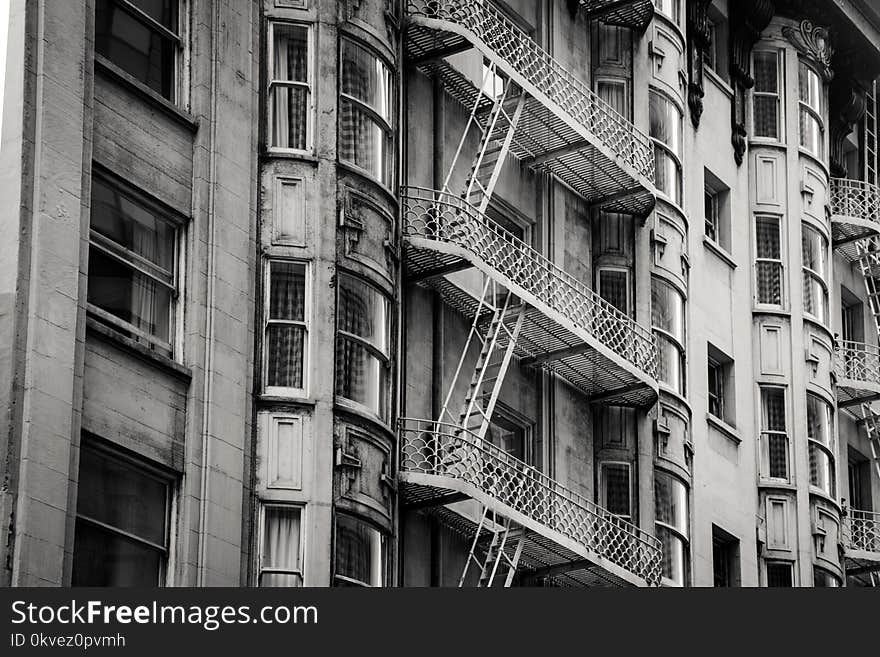 Grayscale Photo Of Building