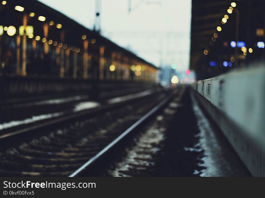 Selective Focus Photography of Train Track