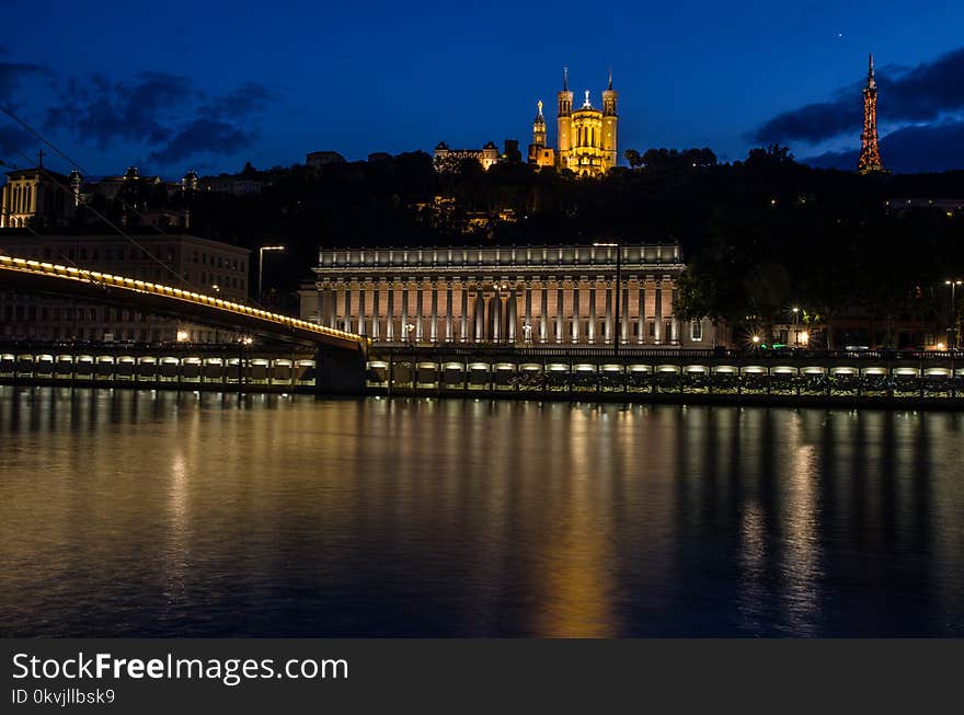 Reflection, Landmark, Night, Sky