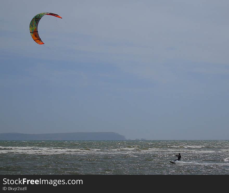 Kitesurfing, Kite Sports, Sea, Sky