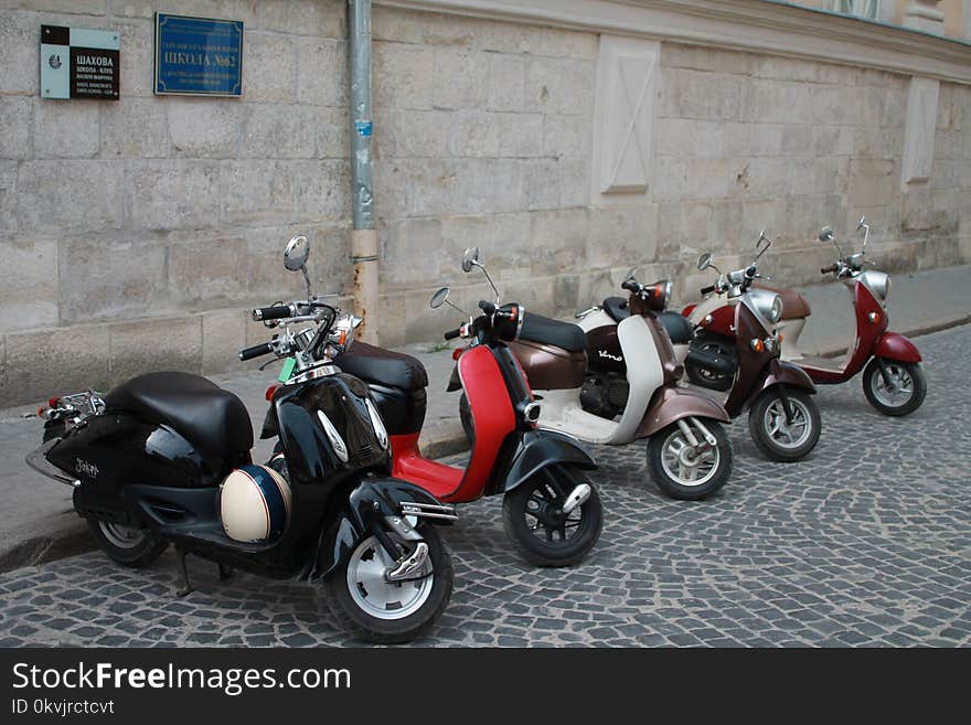 Motor Vehicle, Scooter, Motorcycle, Car