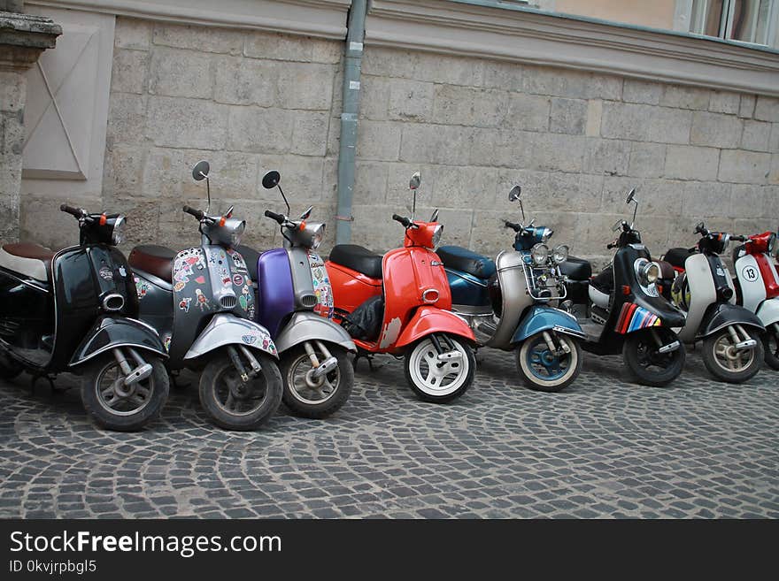 Scooter, Motor Vehicle, Motorcycle, Street