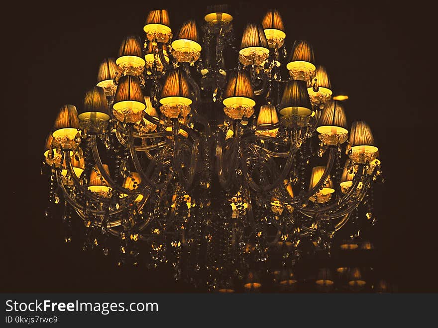 Yellow, Light Fixture, Lighting, Chandelier