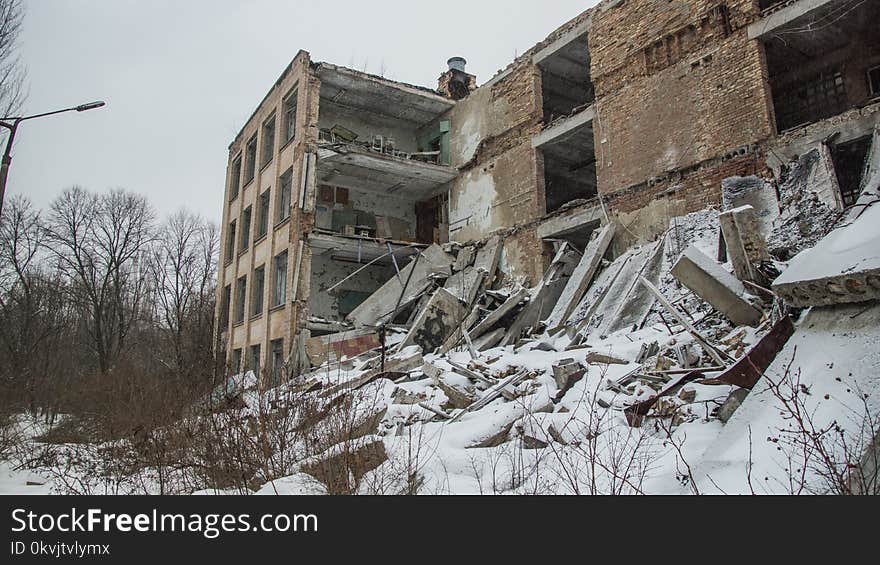 Property, Building, Snow, Winter