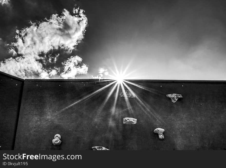 Sky, Cloud, Black, Black And White