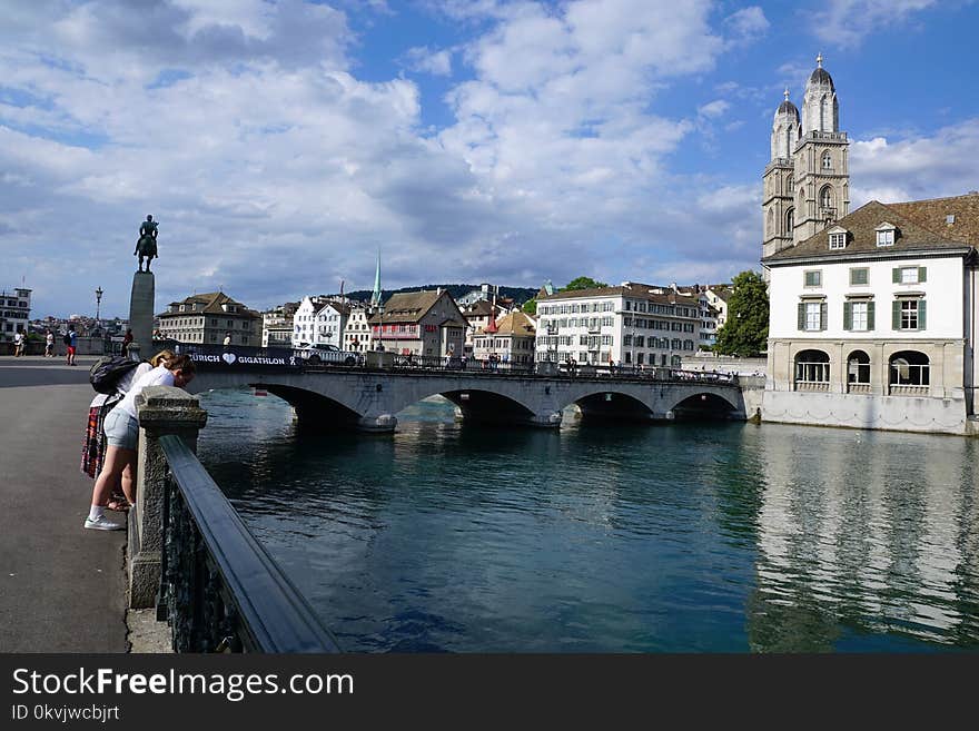 Waterway, Sky, Water, Town