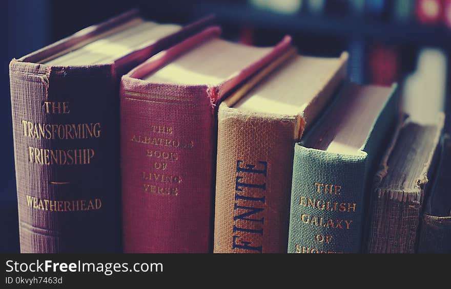 Closeup Photo of Assorted-title Books