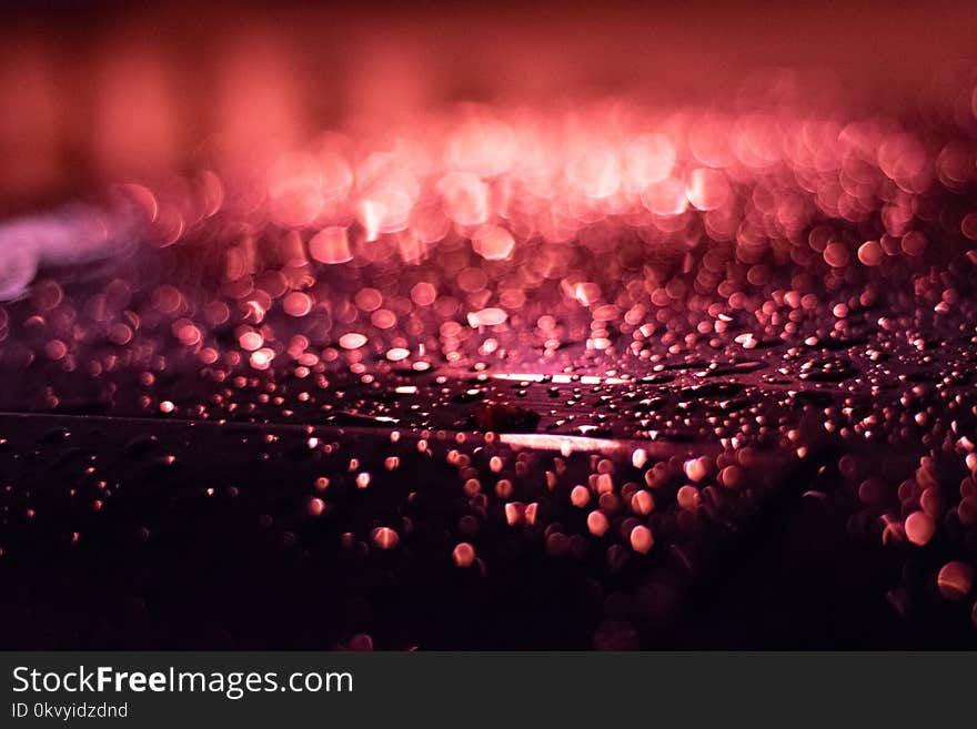 Close-up Photography of Red Water Droplets