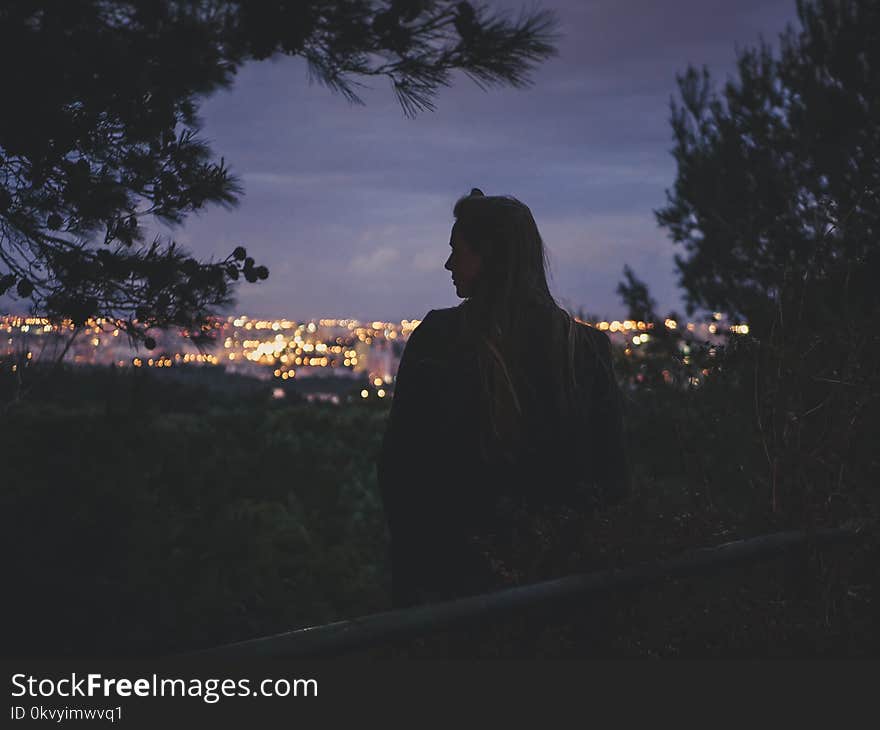 Woman Standing Near Tree