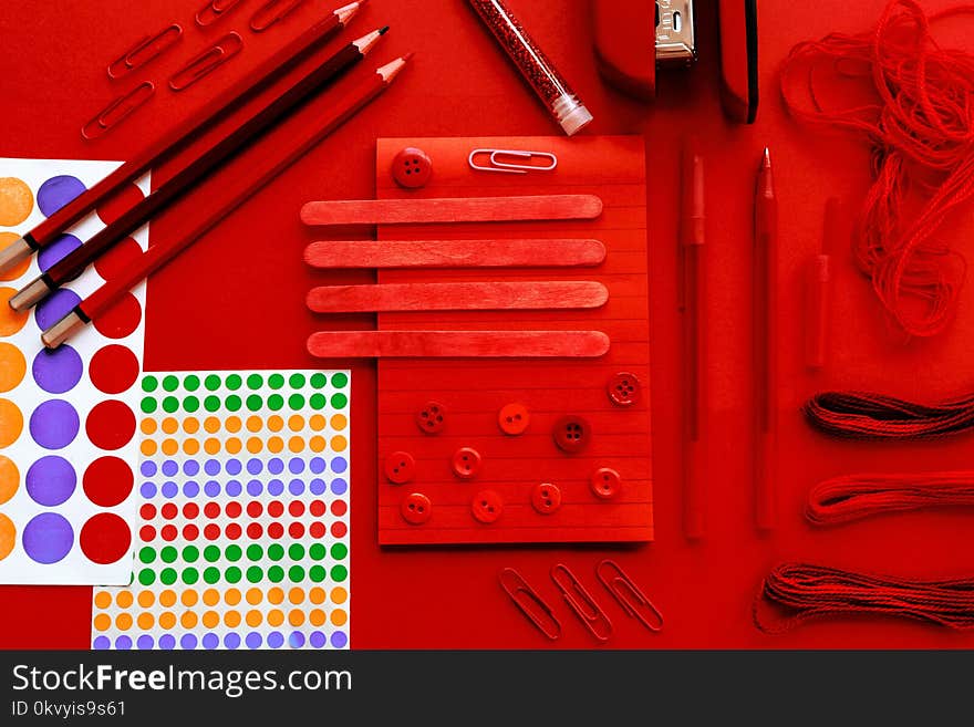 Red Items Flat Image Photography