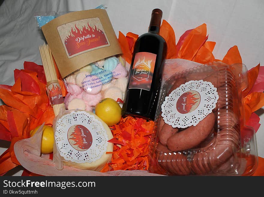 Gift, Orange, Gift Basket, Food